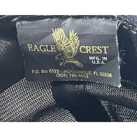 Eagle Crest USA World War II Veteran Black Snapback Ball Cap Gold Embroidery - Picture 4 of 5